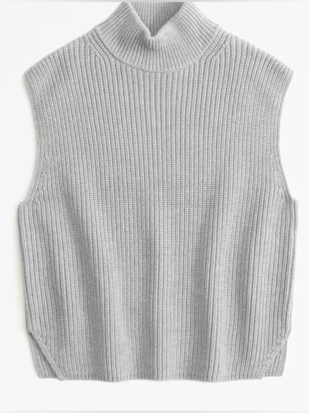 A&F Ribbed Sleeveless Turtleneck, S, NWOT